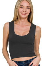 Zenana Double Layered Cropped Tank Top - Ladyez