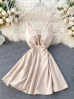 Surplice Spaghetti Strap Mini Dress
