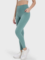 Millennia Pocketed High Waist Active Leggings - Ladyez