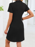 Johnny Collar Short Sleeve Dress
