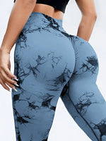Tie-Dye High Waist Active Leggings - Ladyez