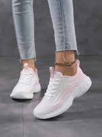 Gradient Lace Up Mesh Breathable Athletic - Ladyez