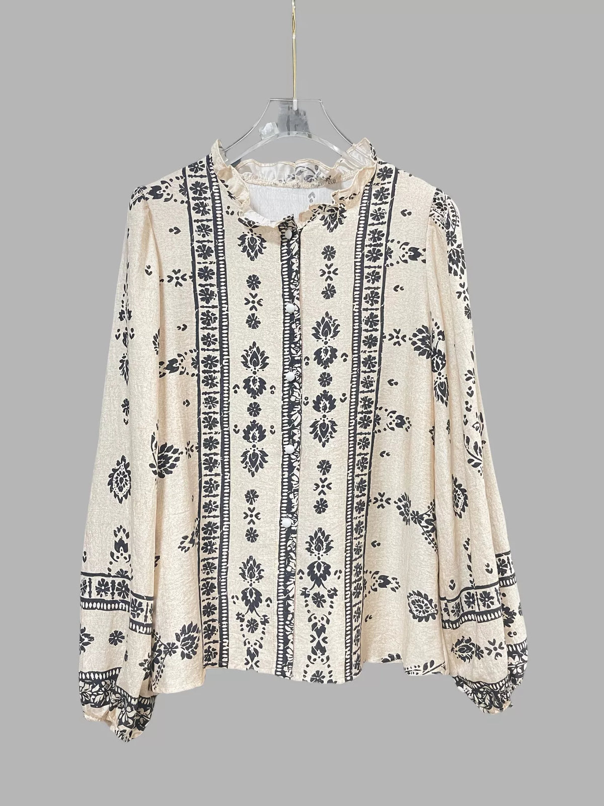 Printed Long Sleeve Blouse