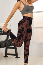 Tie-Dye High Waist Active Leggings - Ladyez