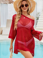 Crochet Knit Slit Cover Up