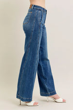 Judy Blue Full Size High Waist Wide Leg Jeans Plus Size - Ladyez