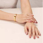 18K Gold-Plated Copper Open Bracelet