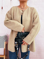 One Button Front Drop Shoulder Cardigan