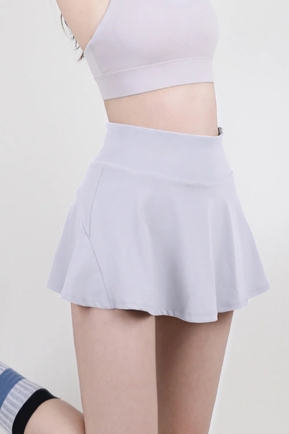 High Waist Pleated Active Skirt - Ladyez