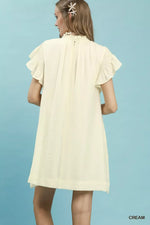Umgee Ruffle Flutter Sleeve Dress