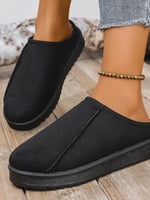 Round Toe Platform Slippers - Ladyez
