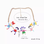 18K Gold-Plated Bead Charm Necklace