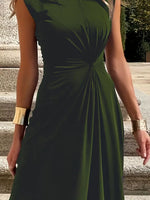 Twisted Round Neck Sleeveless Maxi Dress