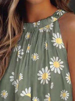 Ruffled Printed Halter Neck Cami Top - Ladyez