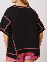 Sequin Lobster Half Sleeve T-Shirt