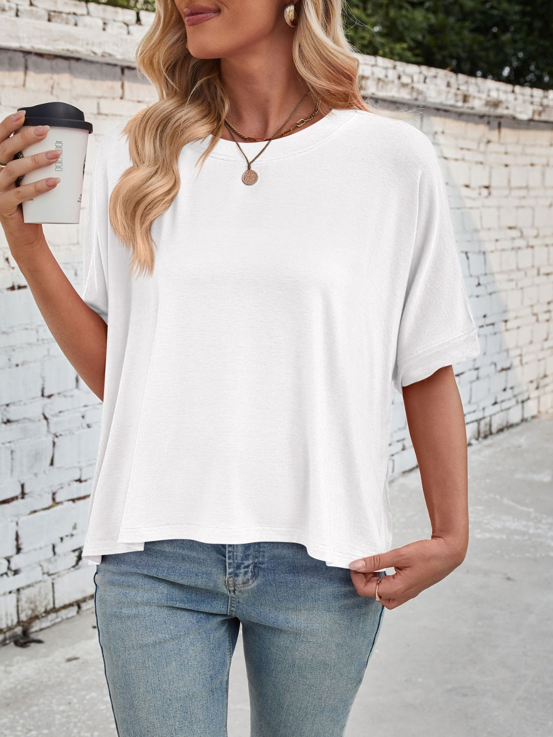 Lovelet Round Neck Half Sleeve T-Shirt - Ladyez