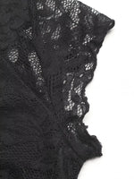 Lace V-Neck Slim Fit T-Shirt