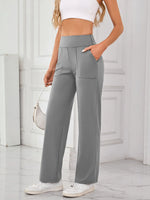 Lovelet High Waist Active Pants with Pockets - Ladyez