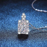 1 Carat 925 Sterling Silver Moissanite Pendant Necklace