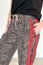 Leopard Print Wide Leg Pants