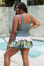 Marina West Swim Full Size Clear Waters Swim Dress in Aloha Forest - Ladyez