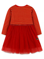 Children's Elk Embroidered Tulle Dress