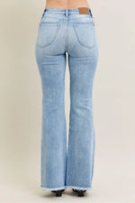 Judy Blue Full Size Hw Flare Jeans W/ Shield Pockets Plus Size - Ladyez