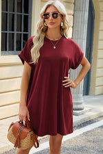 Florira Short Sleeve Mini Dress with Pockets - Ladyez