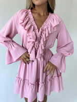 Ruffled Flounce Sleeve Mini Dress