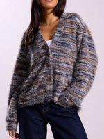 Chunky Knit V-Neck Button-Up Cardigan