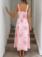 Floral Print Frill Trim Cami Dress