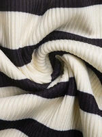 Tied Front Striped Top and Shorts Set
