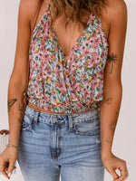 Floral Print Halter Cami - Ladyez