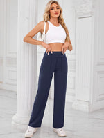 Lovelet High Waist Active Pants with Pockets - Ladyez