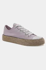 Beast Fashion Lace Up Woven Espadrille Sole Sneakers - Ladyez
