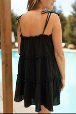 Frill Square Neck Mini Cami Dress