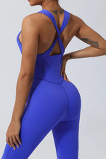 Crisscross Wide Strap Sleeveless Jumpsuit - Ladyez