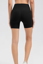 Wide Waistband Slim Fit Sports Shorts - Ladyez
