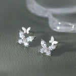 925 Sterling Silver Butterfly Stud Earrings