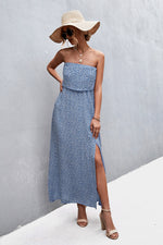 Strapless Split Maxi Dress - Ladyez