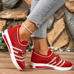 Round Toe Mesh Slip-Ons