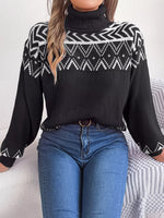 Turtleneck Dropped Shoulder Sweater