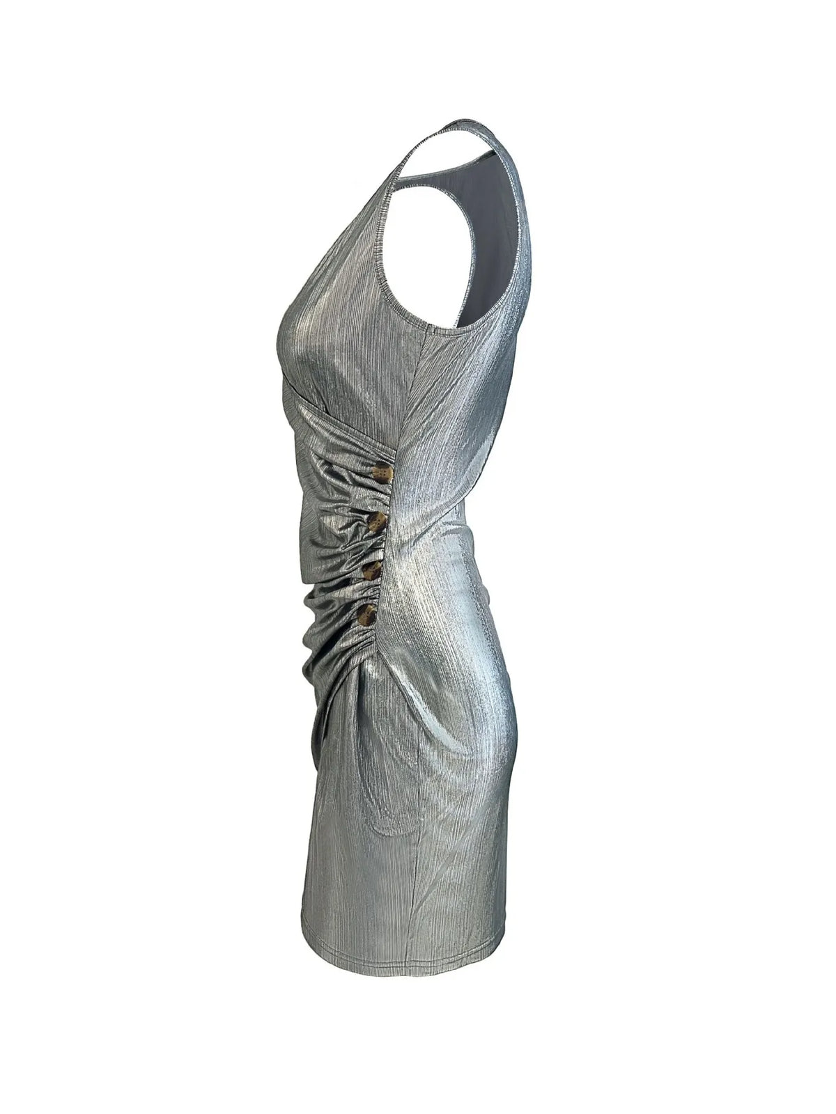 Surplice Sleeveless Bodycon Mini Dress - Ladyez
