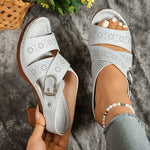 Open Toe Block Heels Sandals