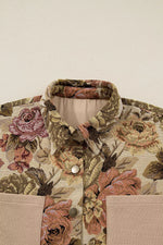 Floral Button Up Long Sleeve Shacket