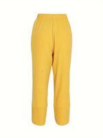 Elastic Waist Pants with Pockets