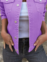 Button Front Closure Denim Jacket