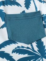 Children's Tropical Banana Print Casual Tee and Shorts Set