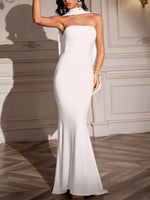 Tube Mermaid Maxi Dress with Scarf Detail