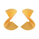 18K Gold-Plated Copper Fan-Shaped Earrings